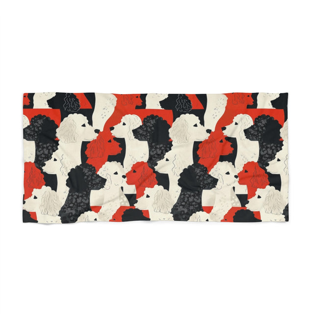 Sophisticated Soirée Poodles Beach Towel