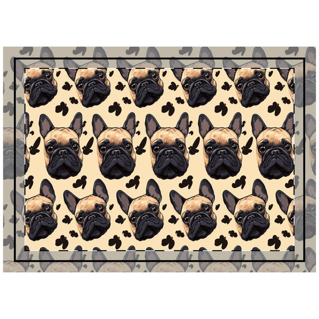 Soulful Shadows Frenchies Throw Pillow