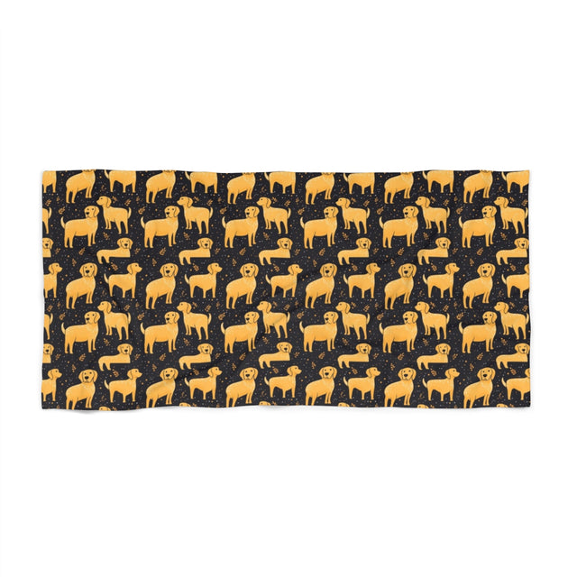 Starlit Golden Gathering Beach Towel
