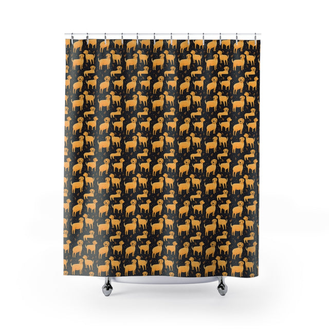 Starlit Golden Gathering Shower Curtain