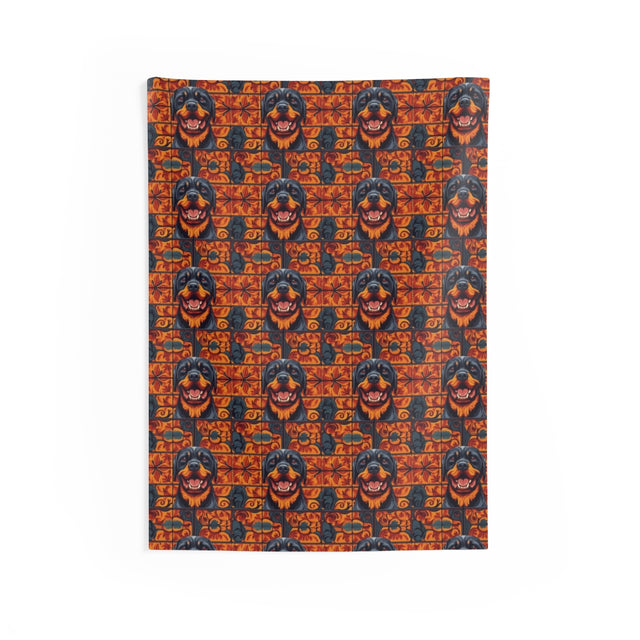 Steel Ember Flames Wall Tapestry