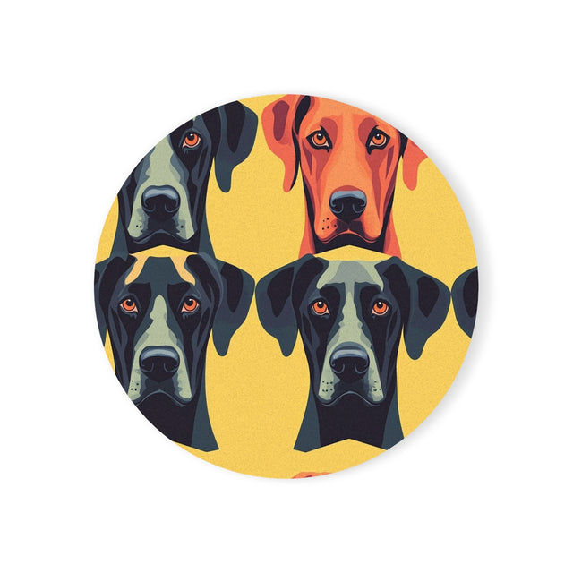Sunburst Portrait Danes Coasters