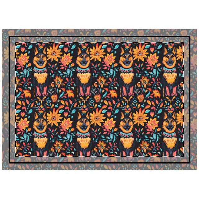 Sunburst Shepherd Folklore Throw Pillow