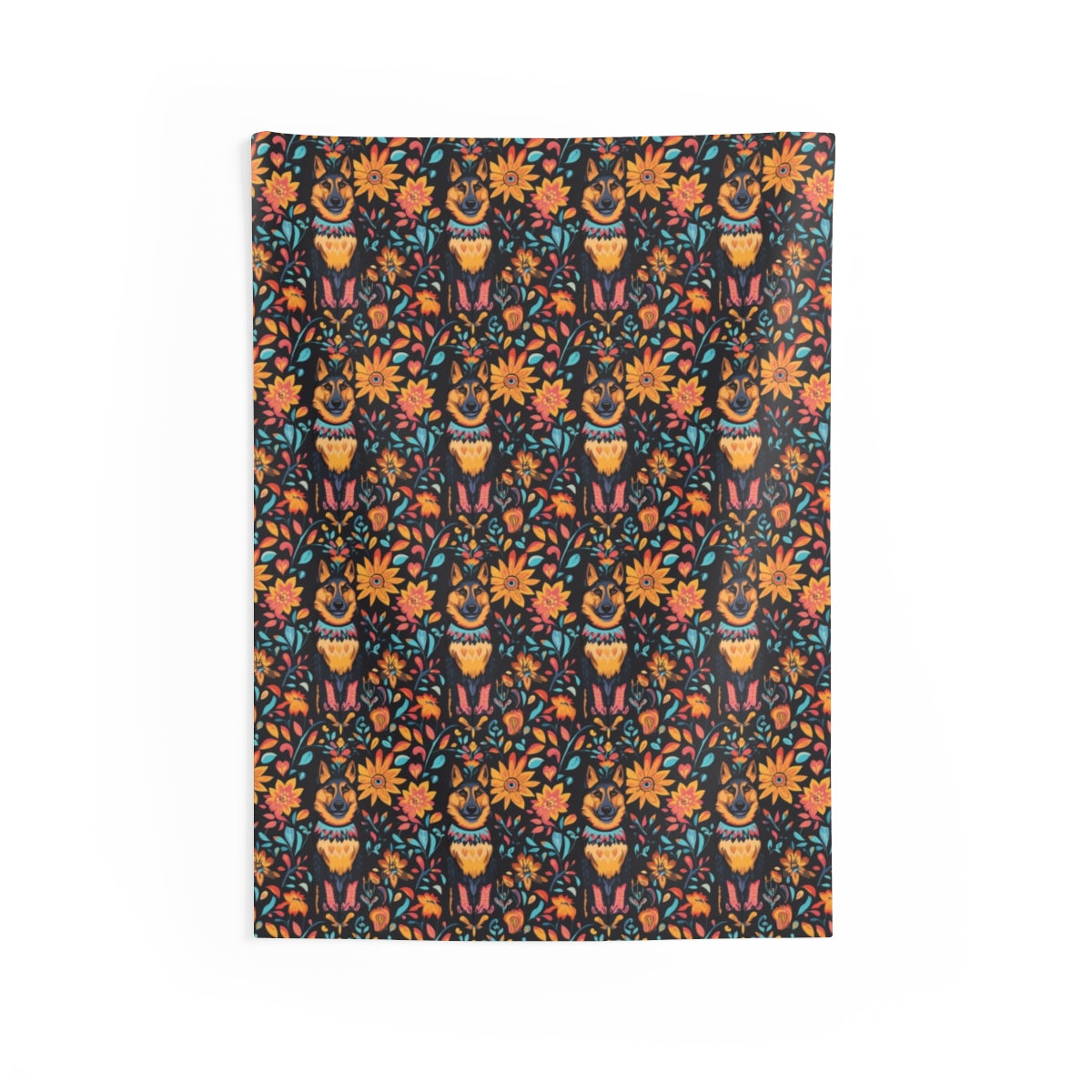 Sunburst Shepherd Folklore Wall Tapestry