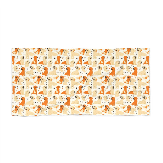 Sunlit Hour Retrievers Beach Towel