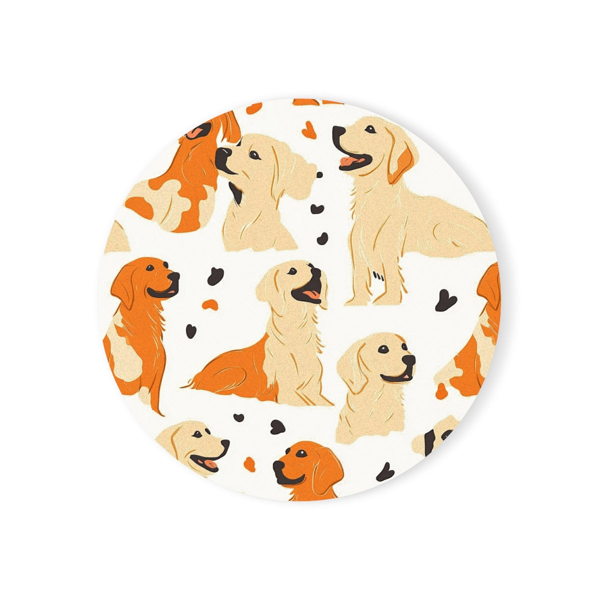 Sunlit Hour Retrievers Coasters