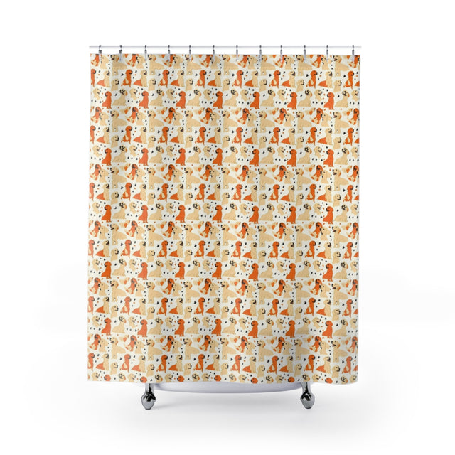 Sunlit Hour Retrievers Shower Curtain