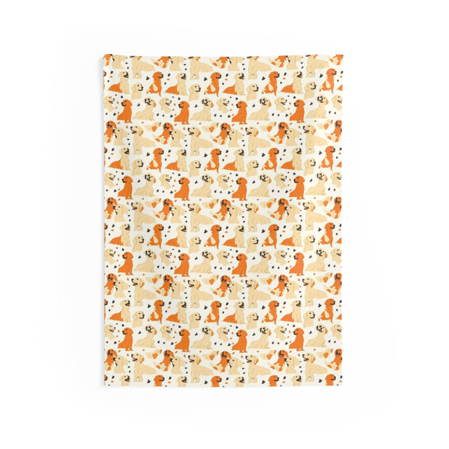 Sunlit Hour Retrievers Wall Tapestry