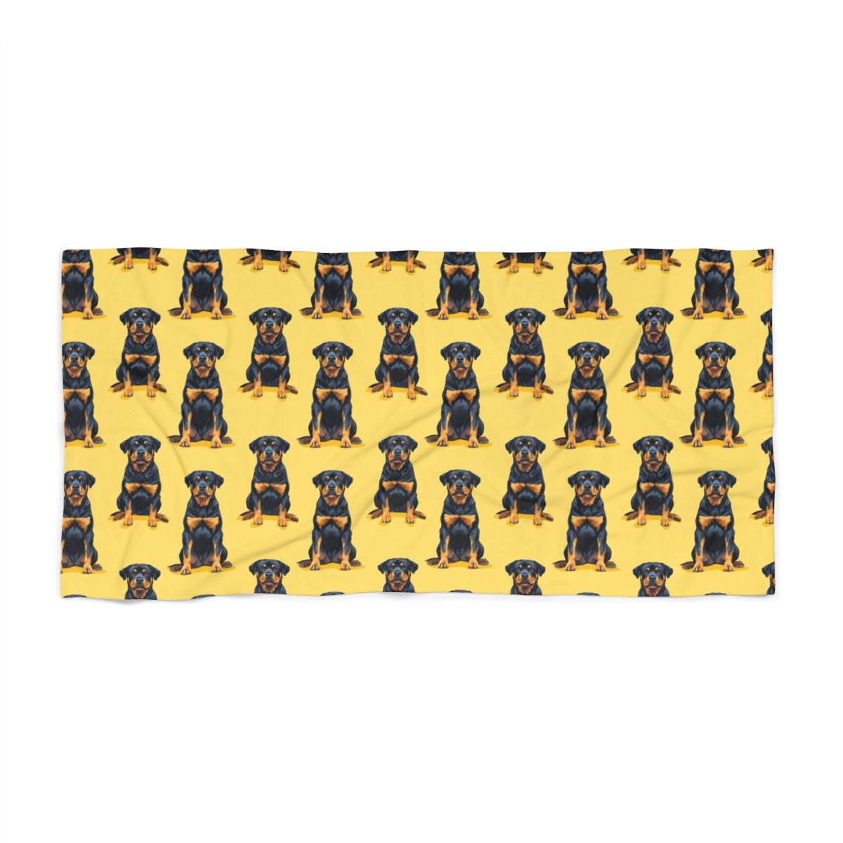 Sunny Amber Rottweilers Beach Towel