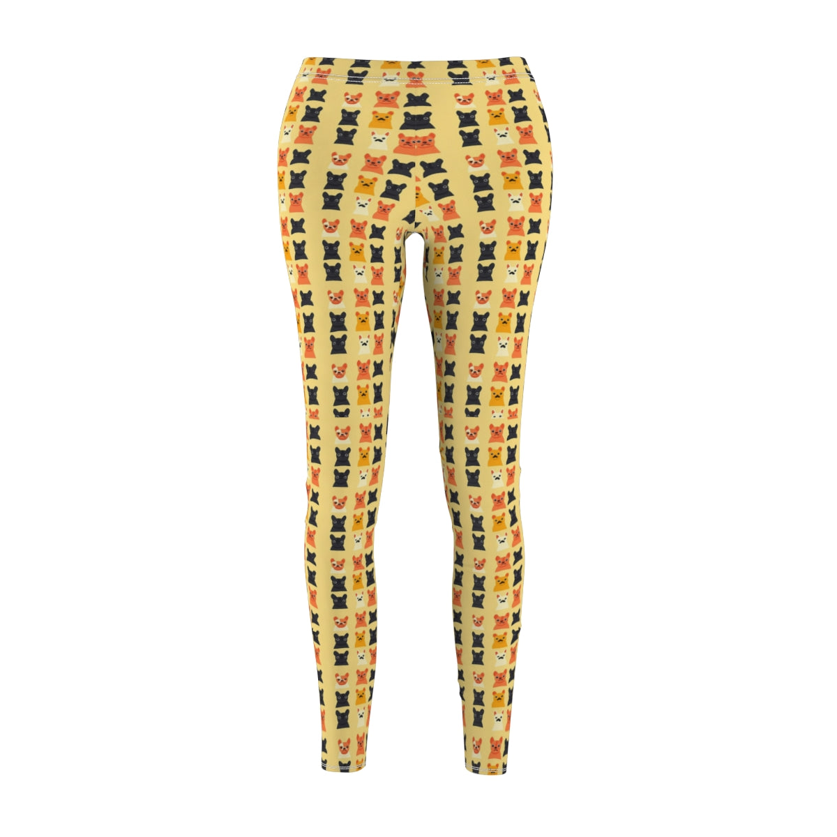 Sunny Frenchie Faces Leggings