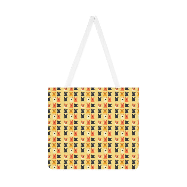 Sunny Frenchie Faces Tote Bag