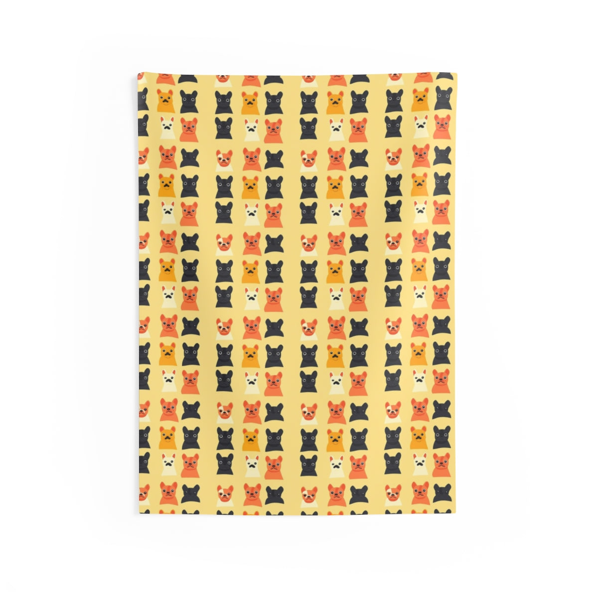 Sunny Frenchie Faces Wall Tapestry