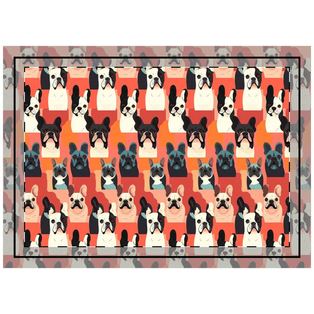 Sunset Boulevard Frenchies Throw Pillow
