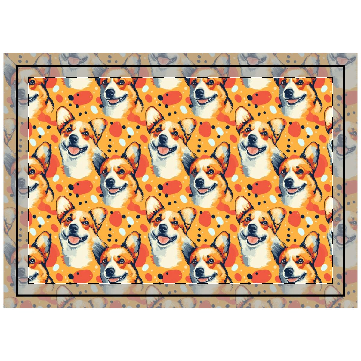 Sunset Celebration Corgis Throw Pillow