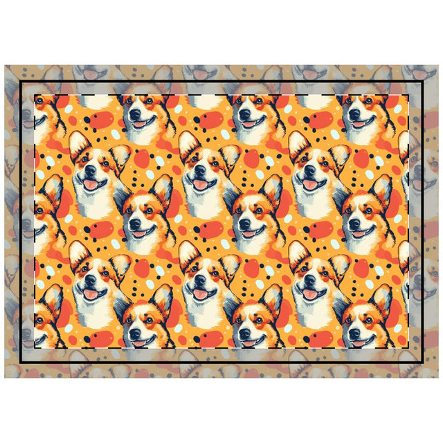 Sunset Celebration Corgis Throw Pillow