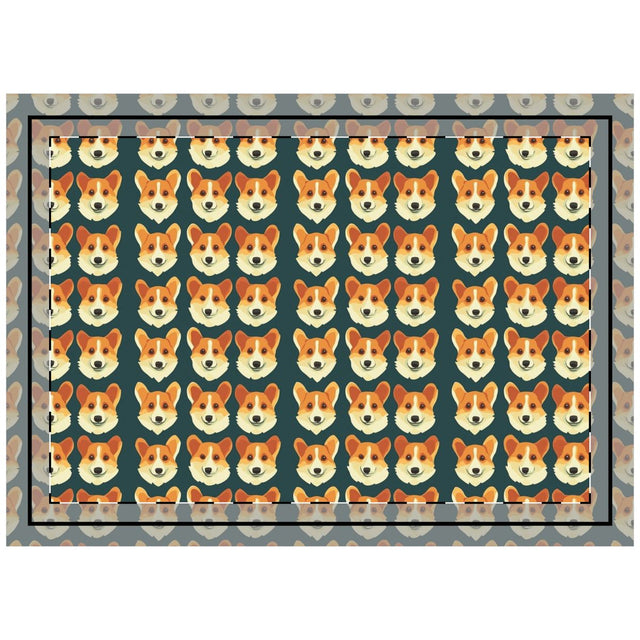 Sunset Corgi Constellation Throw Pillow