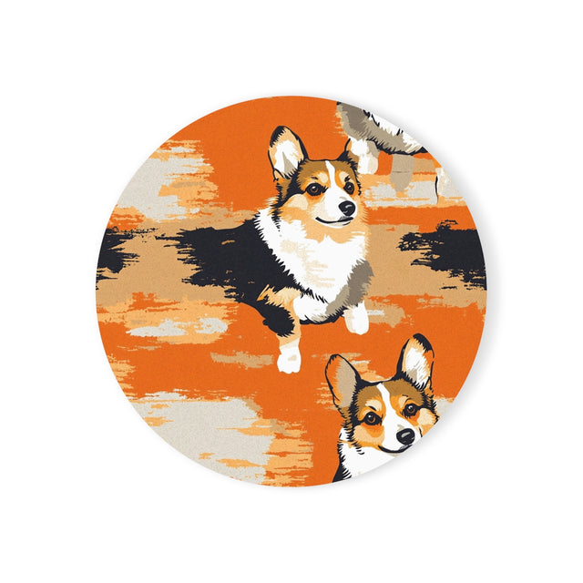 Sunset Dash Corgis Coasters