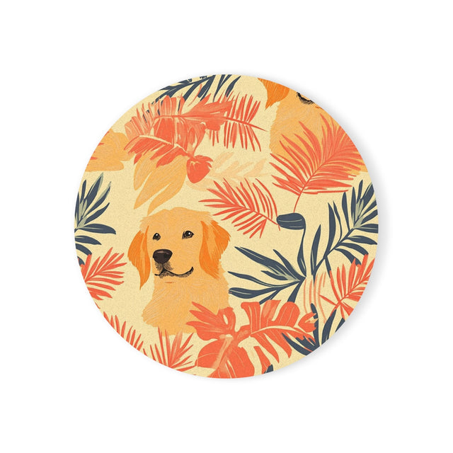 Sunset Palms Golden Retriever Coasters