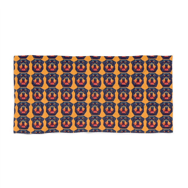 Sunset Swagger Rottweilers Beach Towel