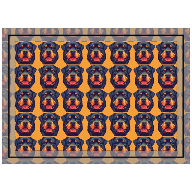 Sunset Swagger Rottweilers Throw Pillow