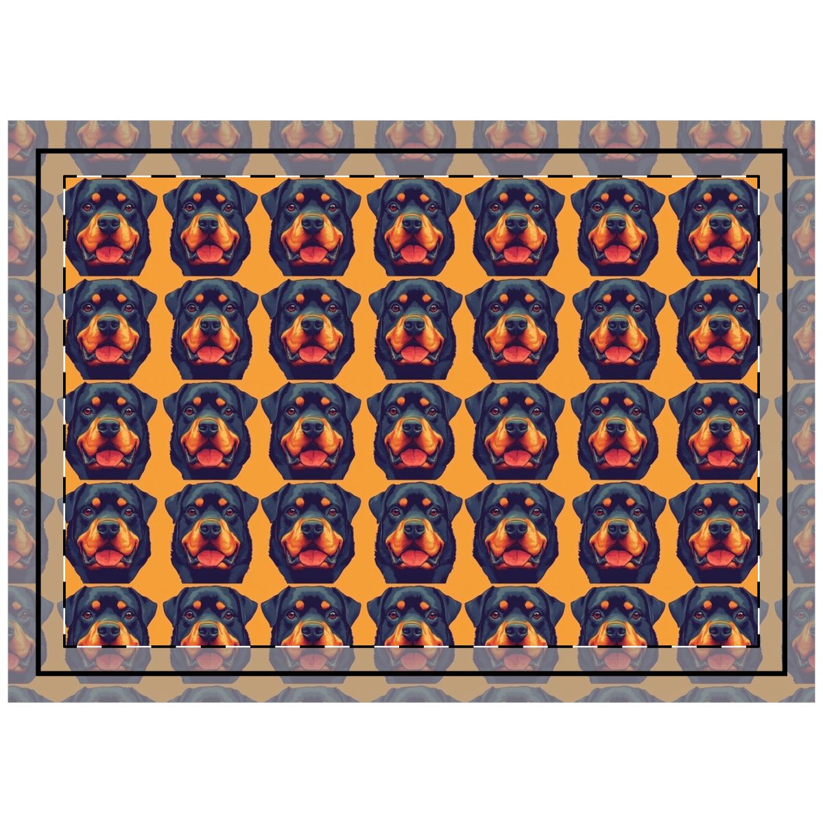 Sunset Swagger Rottweilers Throw Pillow