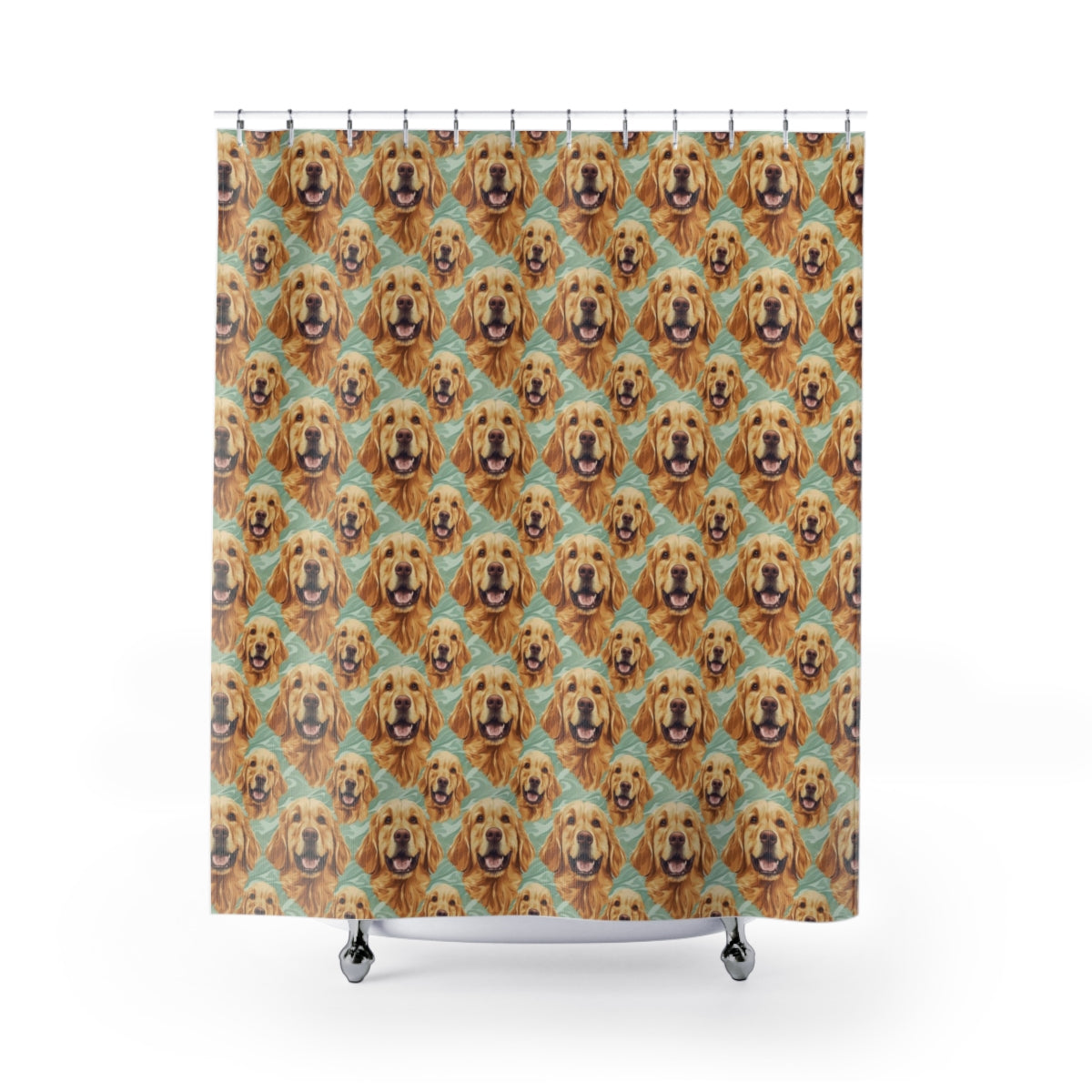 Swimming Pool Goldens Shower Curtain