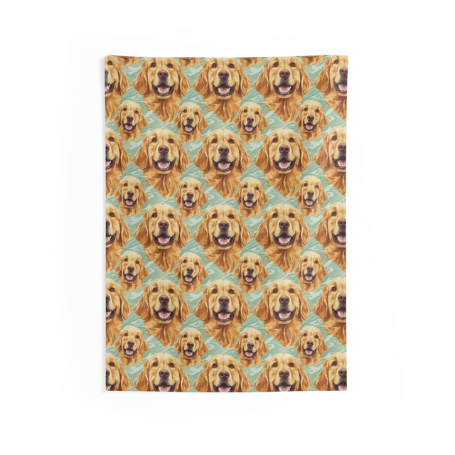Swimming Pool Goldens Wall Tapestry