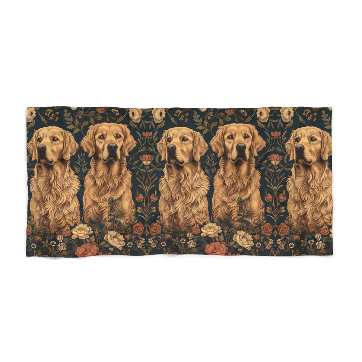 Tapestry Gardens Golden Beach Towel