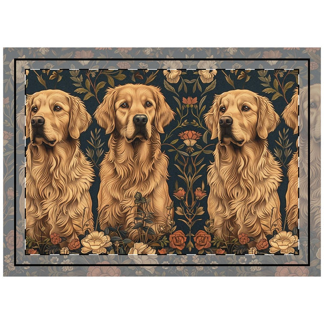 Tapestry Gardens Golden Throw Pillow