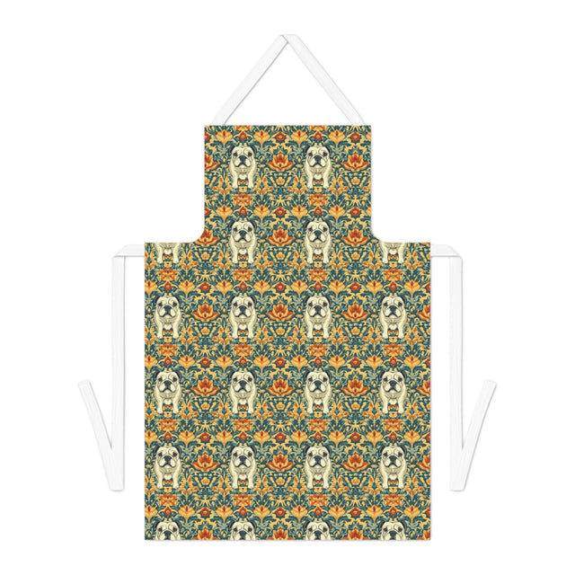 Teal Baroque Bulldogs Apron