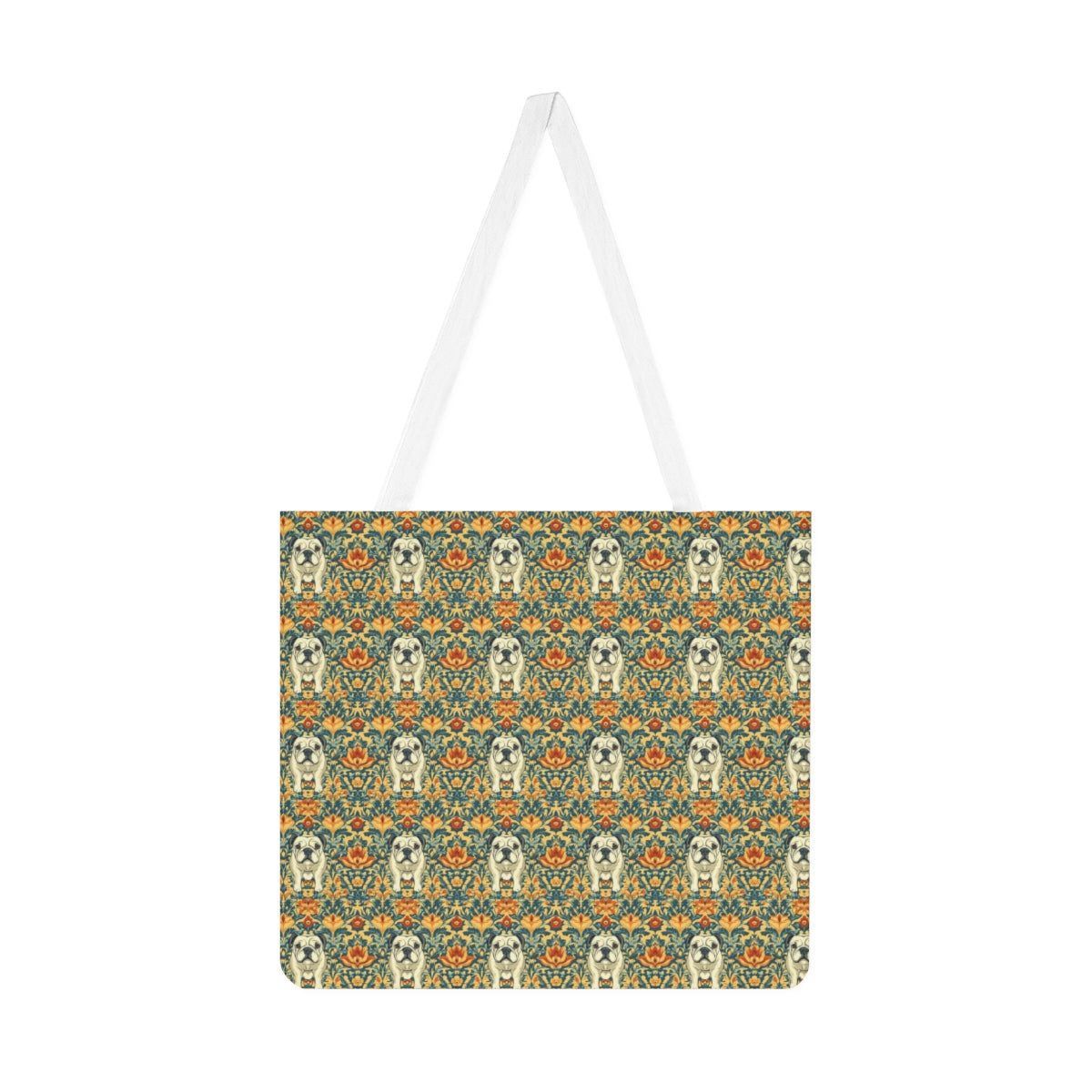 Teal Baroque Bulldogs Tote Bag
