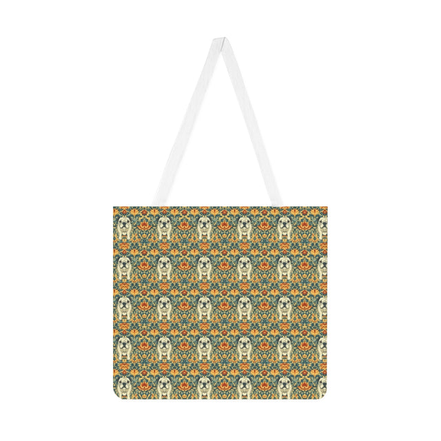 Teal Baroque Bulldogs Tote Bag
