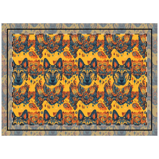 Teal Blaze Shepherds Throw Pillow