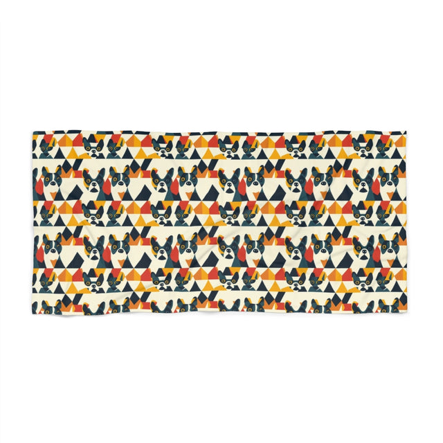 Teal Cubist Companions Beach Towel