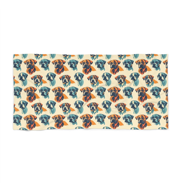 Teal Ember Boxers Beach Towel