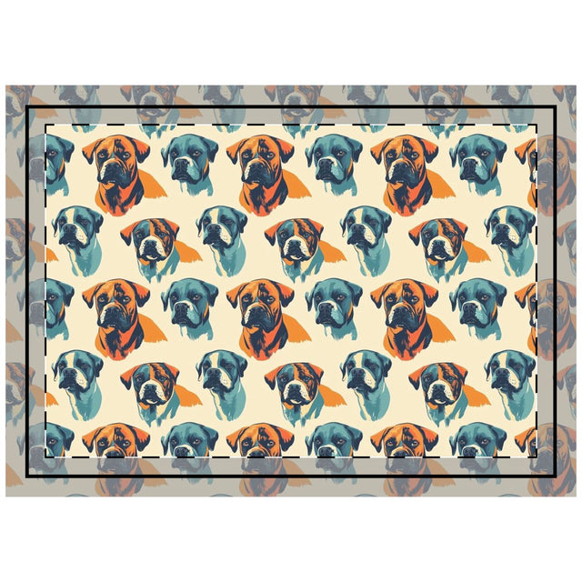 Teal Ember Boxers Throw Pillow