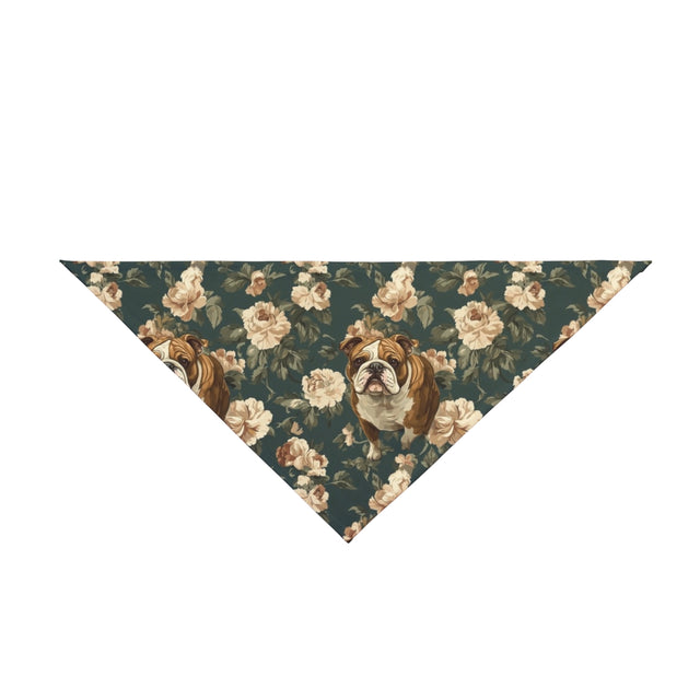 Teal Garden Bulldogs Pet Bandana