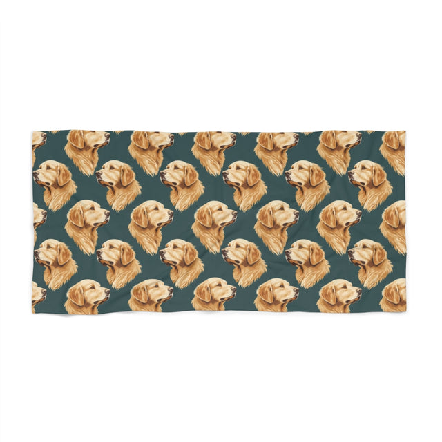 Teal Hour Retrievers Beach Towel