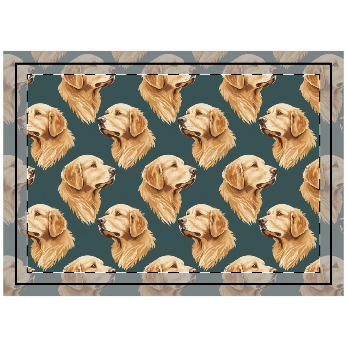 Teal Hour Retrievers Throw Pillow