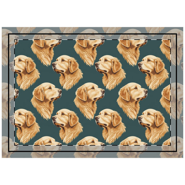 Teal Hour Retrievers Throw Pillow