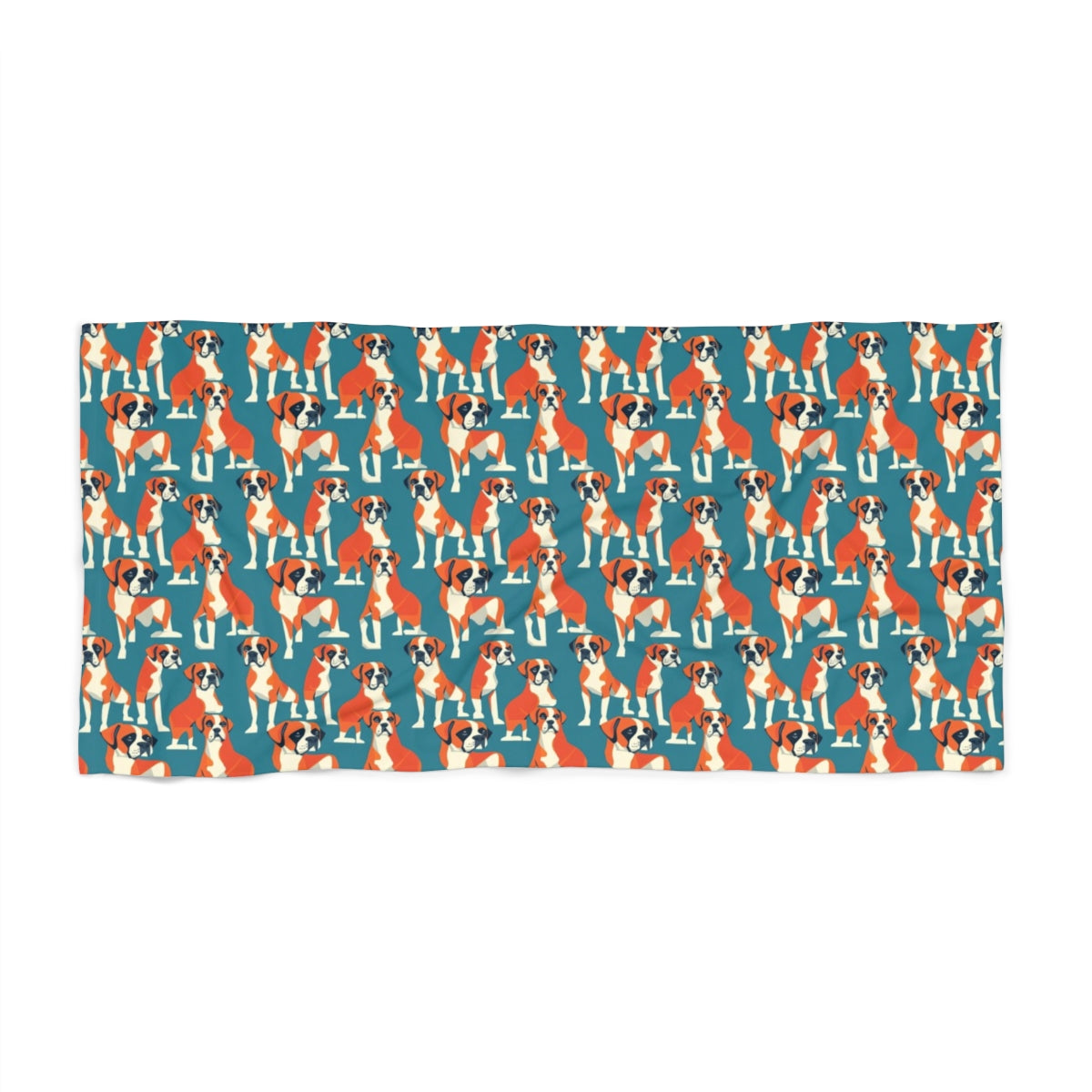 Teal Parade Boxers Beach Towel
