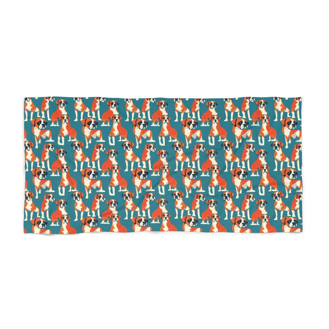 Teal Parade Boxers Beach Towel