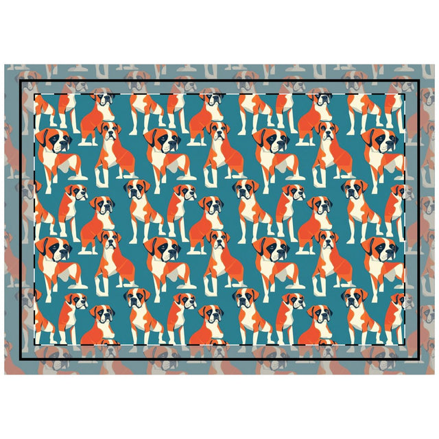 Teal Parade Boxers Throw Pillow