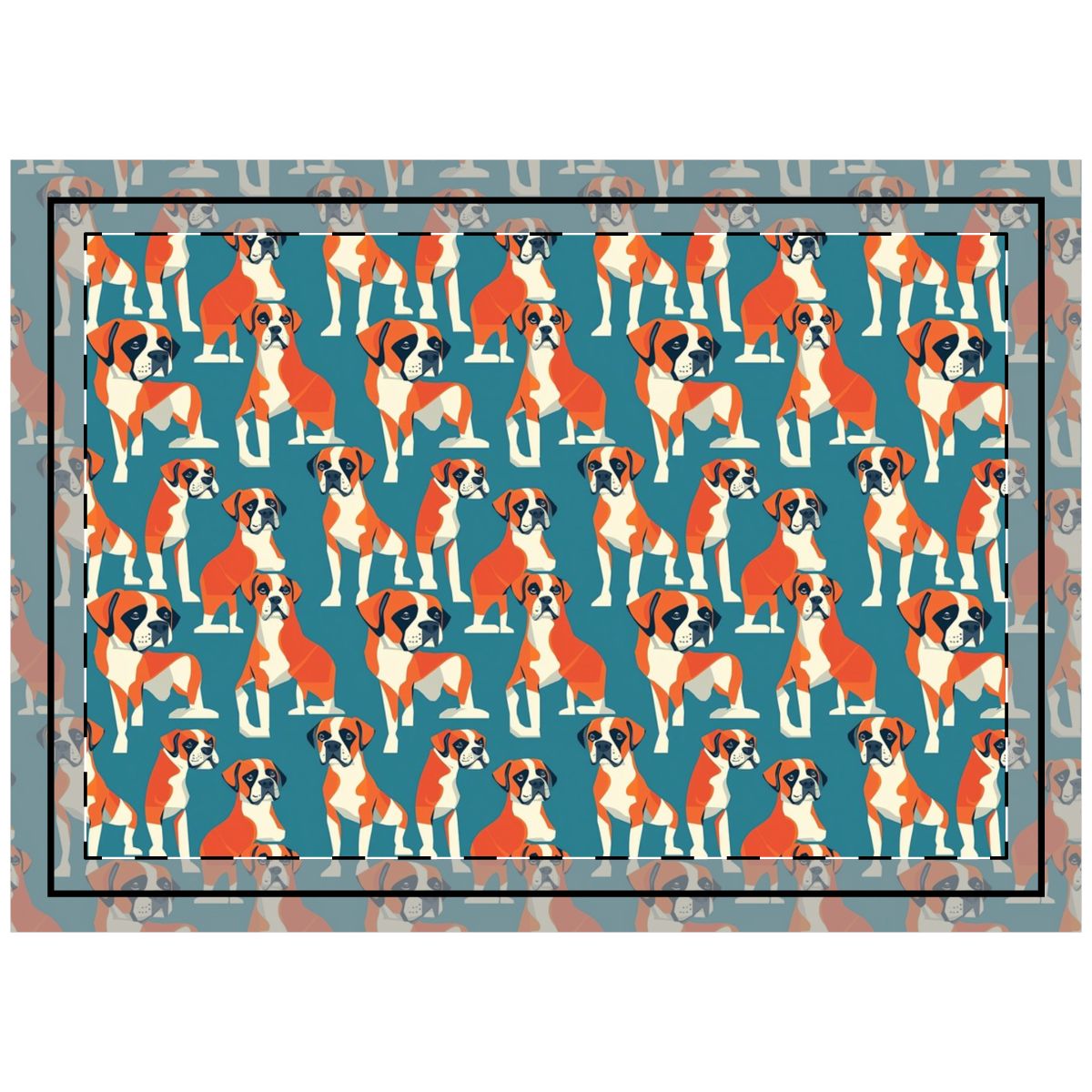 Teal Parade Boxers Throw Pillow
