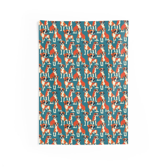 Teal Parade Boxers Wall Tapestry