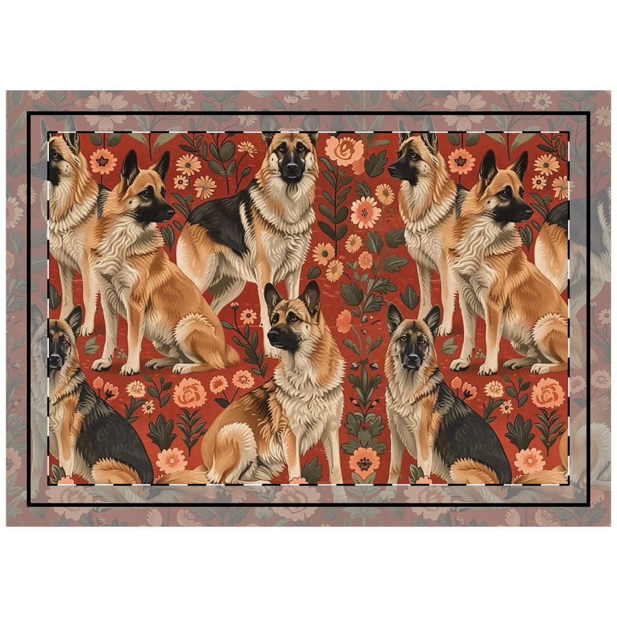 Terracotta Meadow Shepherds Throw Pillow