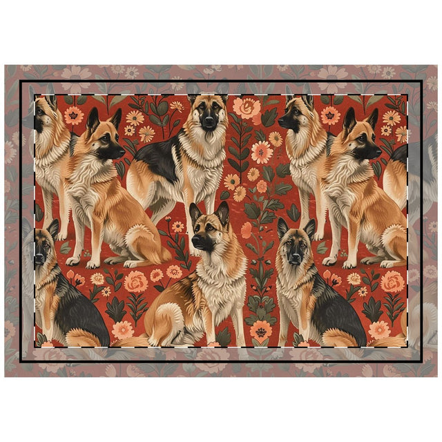 Terracotta Meadow Shepherds Throw Pillow