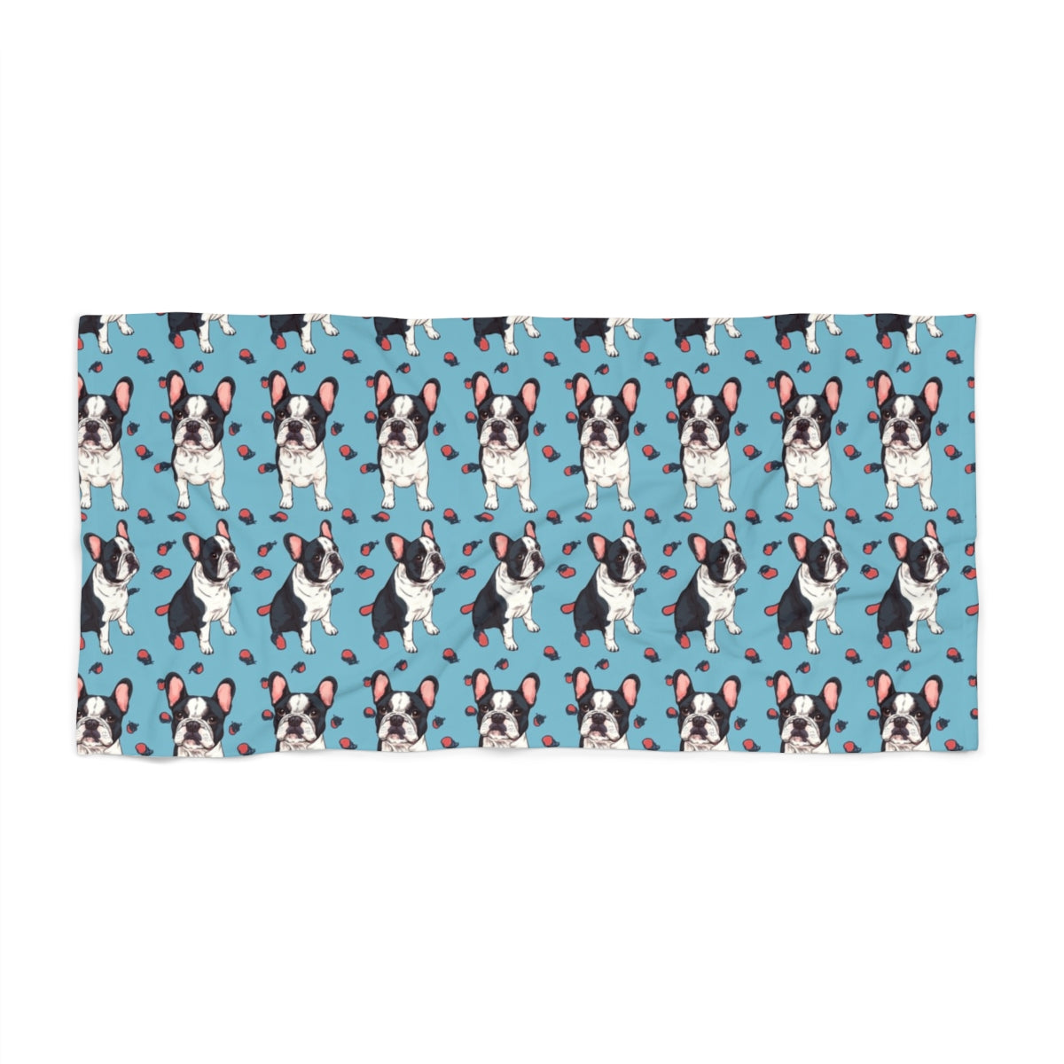 Tongue Out Tuesday Frenchies Beach Towel