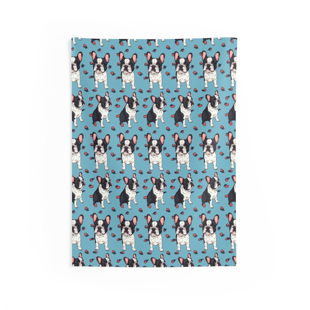 Tongue Out Tuesday Frenchies Wall Tapestry
