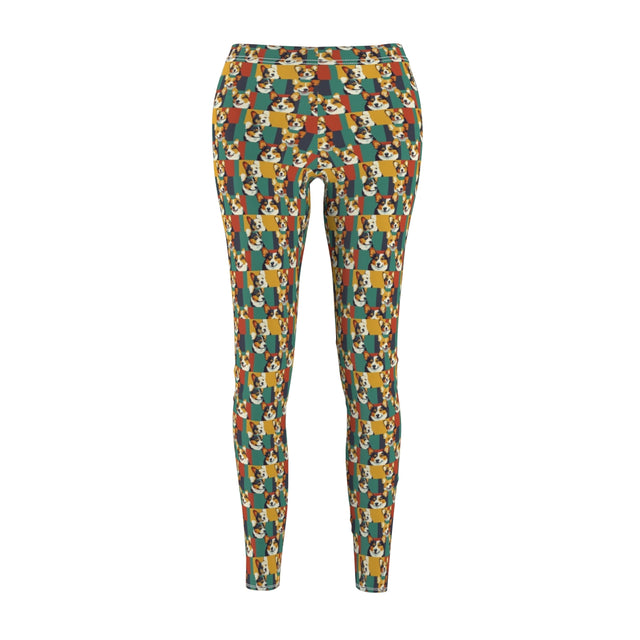Tri-Color Pop Corgi Gallery Leggings